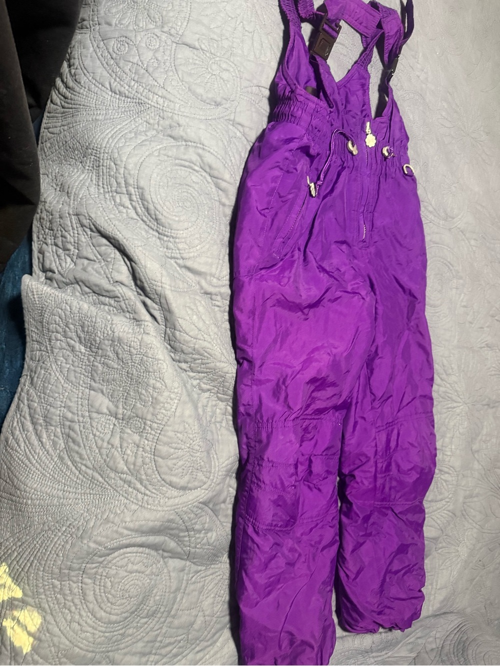 Vintage Kids Purple Snow Bib Overalls